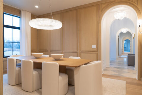 Dining Room with Custom Wall Paneling