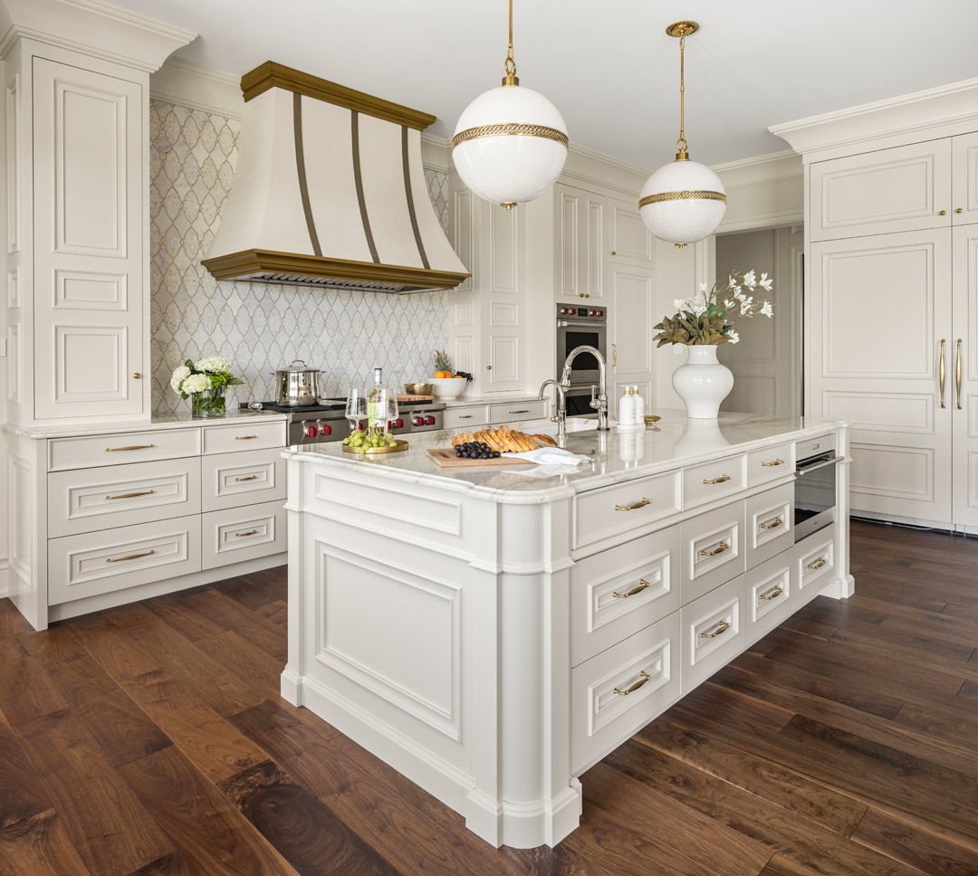 Custom Range Hood, Kitchen Island